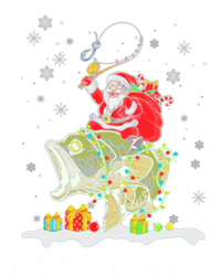 Merry Fishmas Santa Riding Fish Christmas Lights Fishing Rod Gift Kids Long Sleeve Shirt