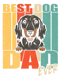 Best Dog Dad Ever Black And Tan Longhaired Dachshund Lover Meaningful Gift T-Shirt