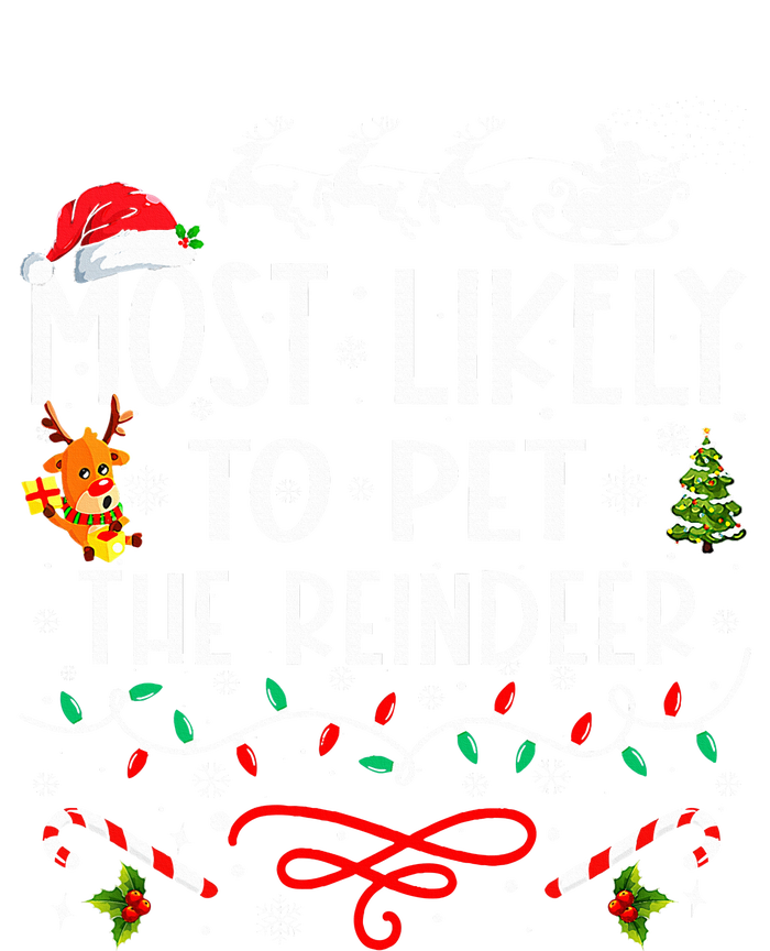 Most Likely To Pet The Reindeer Family Christmas  Tie-Dye Long Sleeve Shirt