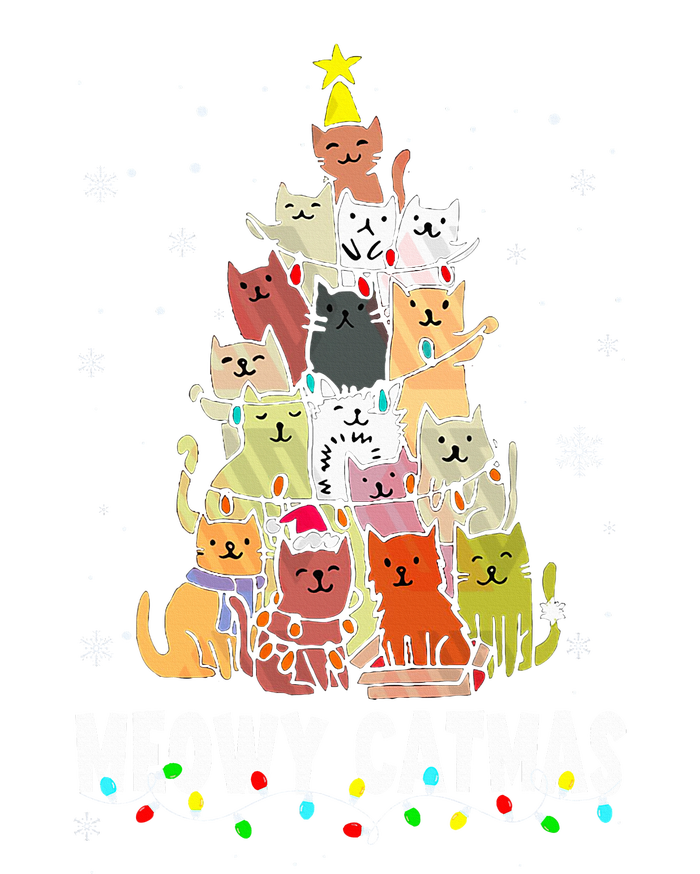 Meowy Catmas Cat Christmas Tree Xmas Funny Santa  Tank Top