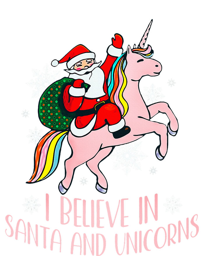 I Believe In Santa And Unicorns Funny Christmas  Zip Tote Bag