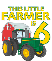 6 Year Old Green Farm Tractor Birthday Party Farmer 6th Gift T-Shirt