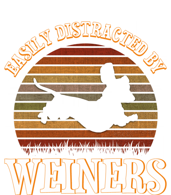 Easily Distracted By Weiners Dachshund Lovers Wiener Lovers Cool Gift Women's Tri-Blend 3/4-Sleeve Raglan Shirt