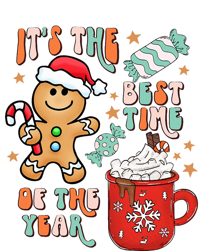 Its The Best Time Of The Year Xmas Gingerbread hot cocoa  Pom Pom 12in Knit Beanie