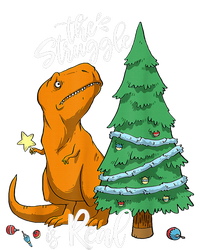 The Struggle Is Real Dinosaur Trex Christmas Tree Xmas Funny  Premium Hoodie