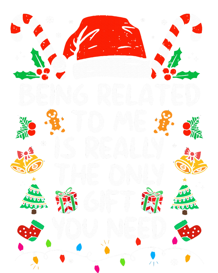 Being Related To Me Funny Christmas Family Xmas Pajamas  Tall T-Shirt