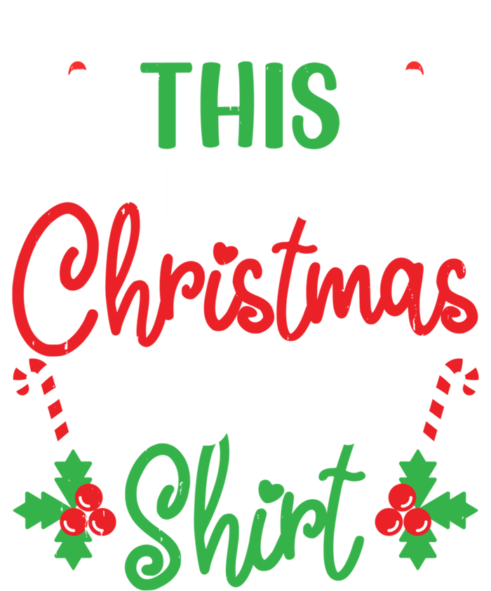 This Is My Bigfoot Christmas Pajamas Funny Gift V-Neck T-Shirt