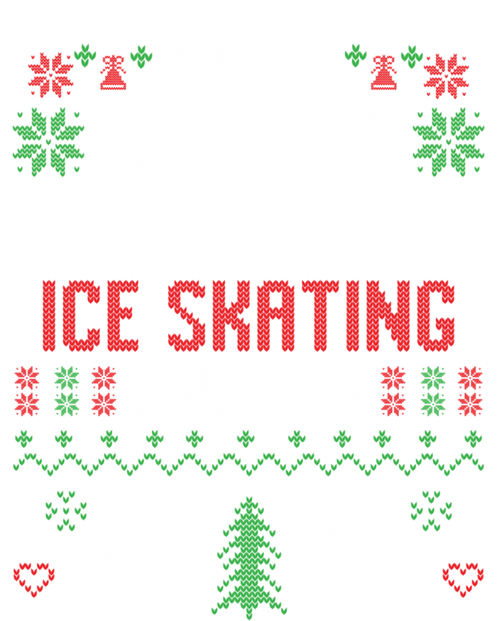 This Is My Ugly Christmas Ice Skating Sweater Ice Skater Gift Button