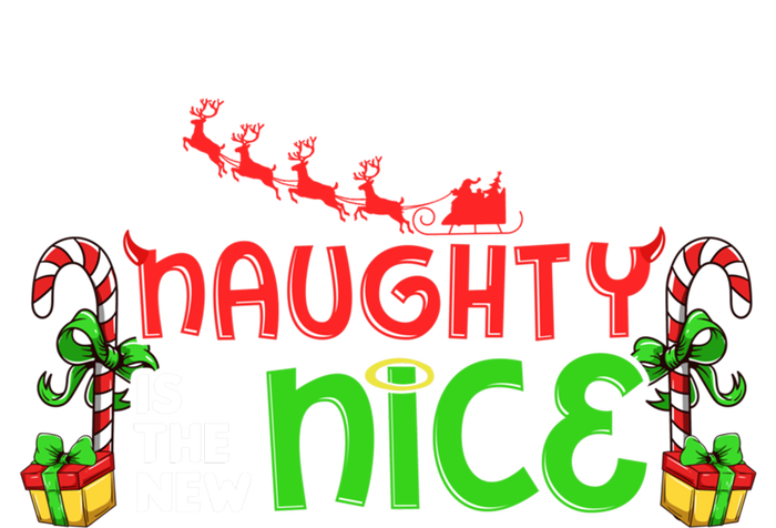 Naughty Is The New Nice Christmas Santa Naughty Or Nice Gift Women's Racerback Tank