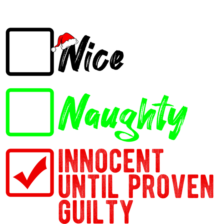 Nice Naughty Innocent Until Proven Guilty Christmas List Gift Button