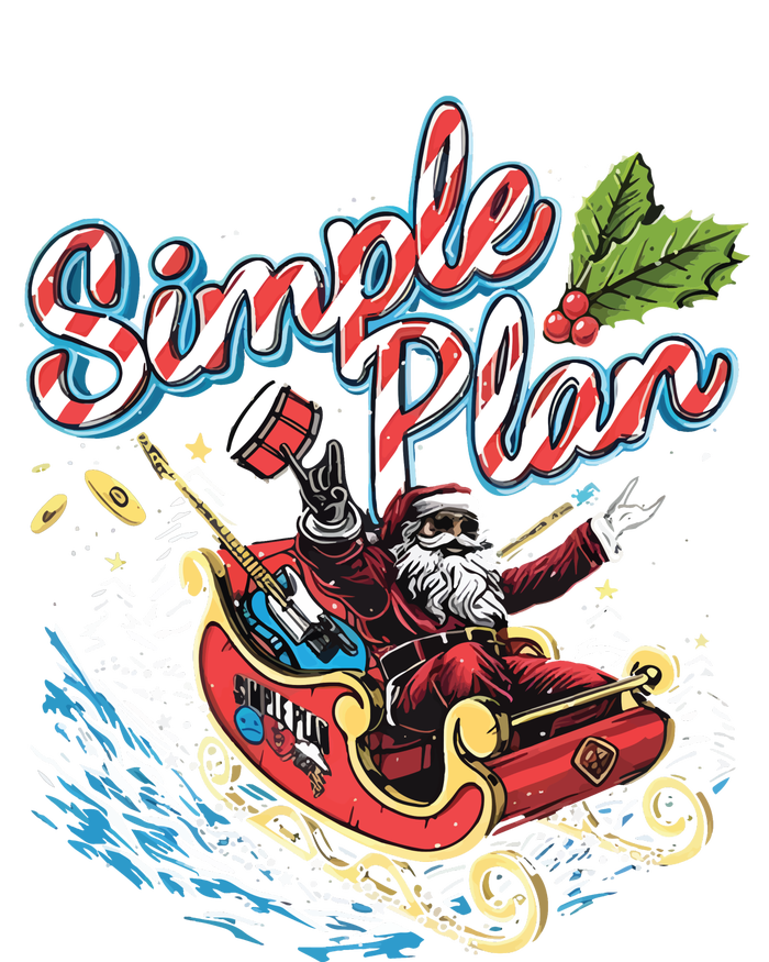 Simple Plan Santa Claus Sleigh T-Shirt