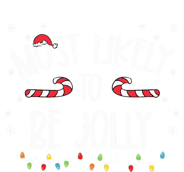 Most Likely To Be Jolly xmas Family Matching  Ladies PosiCharge Competitor Racerback Tank