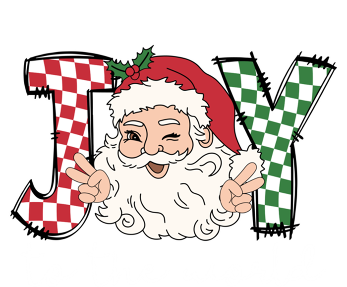 Retro Christmas Joy To The World Santa Claus Xmas Vibes Gift T-Shirt