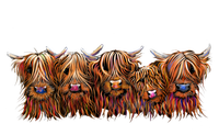 Scottish Highland Cows  The Happy Bunch Of Coos  Cute Gift Tie Dye Hoodie