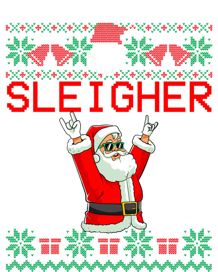 Sleigher Heavy Metal Music Hail Santa Ugly Christmas Sweater Funny Gift Canvas