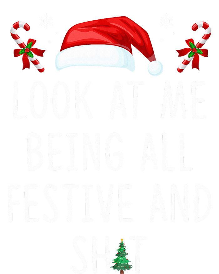 Look At Me Being All Festive And Shit Christmas Tree  Women's Racerback Tank