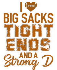 Funny Football I Heart Big Sacks Tight Ends And A Strong D Kids T-Shirt