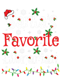 Librarian Xmas Santas Favorite Librarian Christmas Cropped Pullover Crew