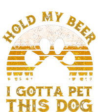 I Gotta Pet This Dog Hold My Beer Vintage Ladies PosiCharge Competitor Racerback Tank