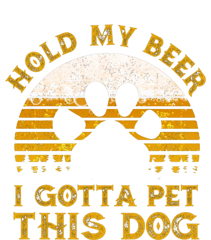 I Gotta Pet This Dog Hold My Beer Vintage Ladies PosiCharge Competitor Racerback Tank