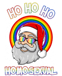 Ho Ho Ho Santa Claus Homosexual Holigays Lgbt Ugly Christmas Women's Tri-Blend 3/4-Sleeve Raglan Shirt