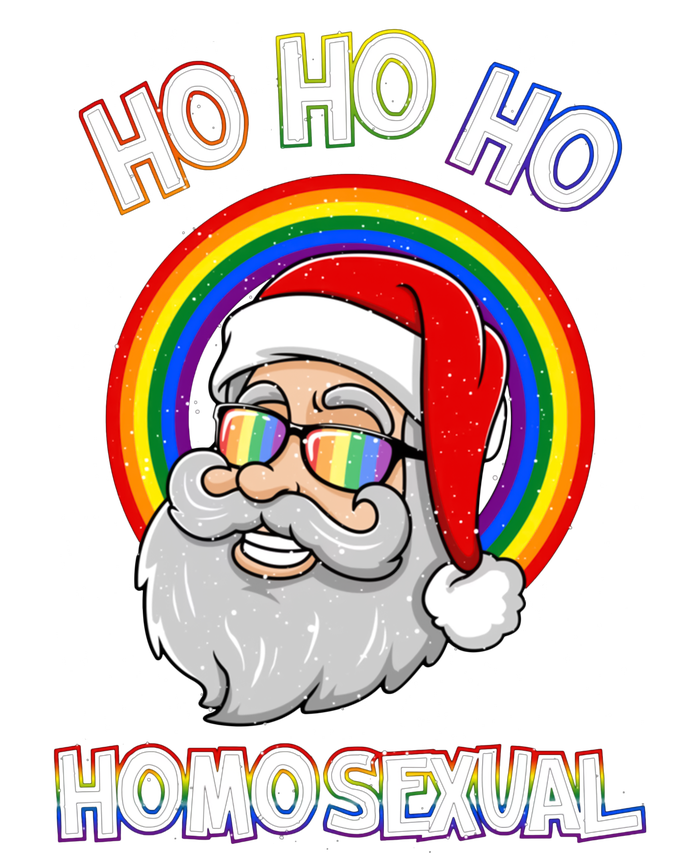 Ho Ho Ho Santa Claus Homosexual Holigays Lgbt Ugly Christmas Women's Tri-Blend 3/4-Sleeve Raglan Shirt