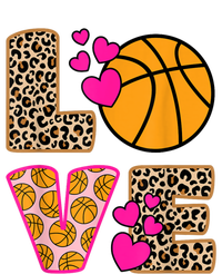 Cute Love Basketball Leopard Print Women Girls Basketball Tall Hoodie