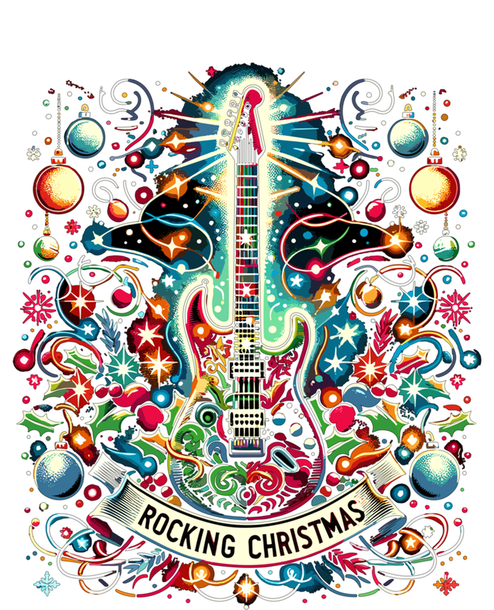 The Rocking Christmas Christmas Rock Guitar Santa Cool Gift T-Shirt