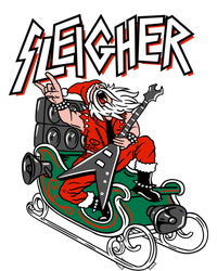 Ugly Christmas Sweater Sleigher Heavy Metal Santa Meaningful Gift Sweatshirt