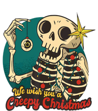 We Wish A Creepy Merry Christmas Lights Funny Skeleton Skull Gift Magnet