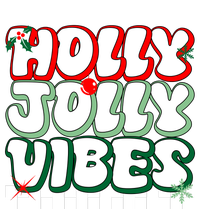 Cute Holly Jolly Vibes Christmas Checkerboard Kids Long Sleeve Shirt