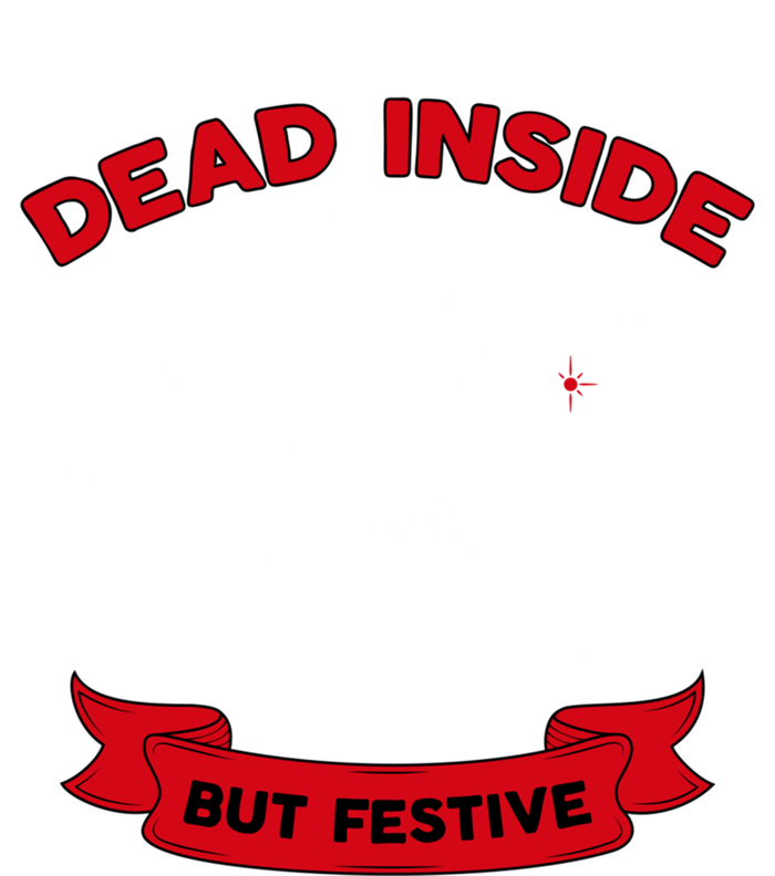 Dead Inside But Festive Flying Reindeer Skeleton Funny Funny Gift Women's T-Shirt