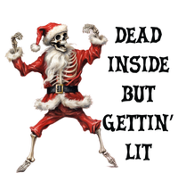 Dead Inside But Gettin Lit Funny Santa Skeleton Gift T-Shirt