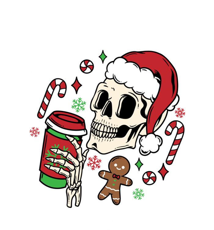 Dead Inside But Jolly Af Christmas Skeleton Santa Pajama Gift Kids Long Sleeve Shirt