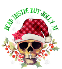 Dead Inside But Jolly Af Funny Christmas Skeleton Sarcastic Cute Gift Striped Beanie with Solid Band