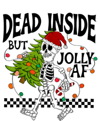 Dead Inside But Jolly Af Funny Skeleton Christmas Tree Retro Cute Gift T-Shirt