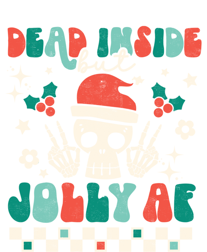 Dead Inside But Jolly Af Santa Skeleton Retro Christmas Xmas Meaningful Gift T-Shirt