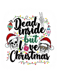 Dead Inside But Love Christmas Messy Bun Skeleton Merry Xmas Gift Women's Long Sleeve Flannel Pajama Set 