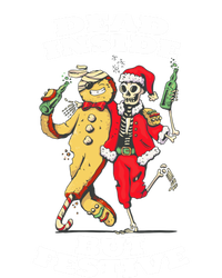 Funny Dead Inside But Festive Christmas Skeleton Santa Hat Gift Ceramic Bell Ornament