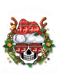 Funny Dead Inside But Jolly Af Skull Santa Christmas Party Meaningful Gift T-Shirt