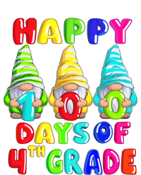 Happy 100th Day Of School Fourth 4th Grade Gnome Teacher Gift T-Shirt