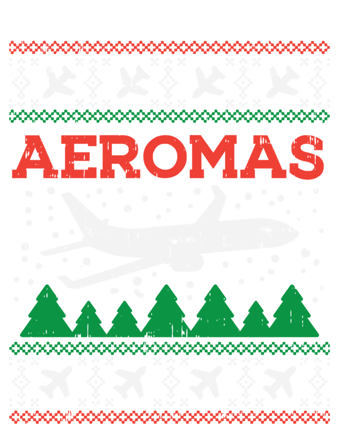 Aeromas Plane Ugly Christmas Sweater Flight Xmas Pilot Gift Funny Gift Women's Racerback Tank