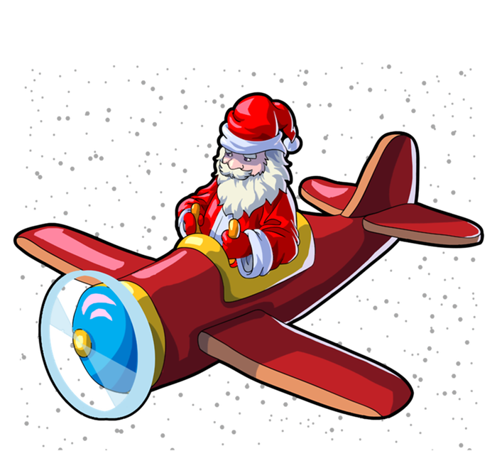 Airplane Pilot Funny Christmas Holidays Plane Santa Claus Cool Gift T-Shirt