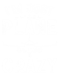 IM Just Plane Crazy Airplanes Lover Aviation Funny Gift V-Neck T-Shirt