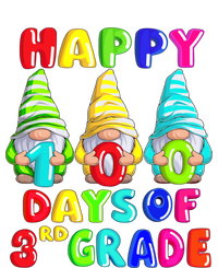 Happy 100th Day Of School Third 3rd Grade Gnome Teacher Cool Gift Striped Beanie with Solid Band