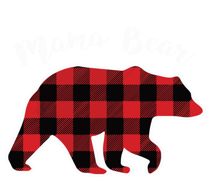 Mama Bear Women Red Plaid Christmas Pajama Family Mom Gift Women's Long Sleeve Flannel Pajama Set 