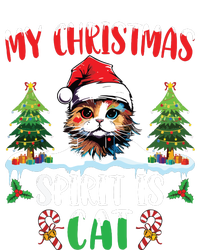 Cat Lover Santa Hat Christmas Lights My Christmas Spirit Cat Ladies PosiCharge Competitor Racerback Tank