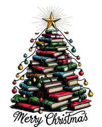 Merry Christmas Tree Love Reading Books Librarian T-Shirt