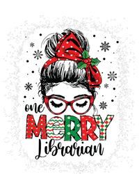 Merry Librarian Messy Bun School Librarian Christmas Library T-Shirt