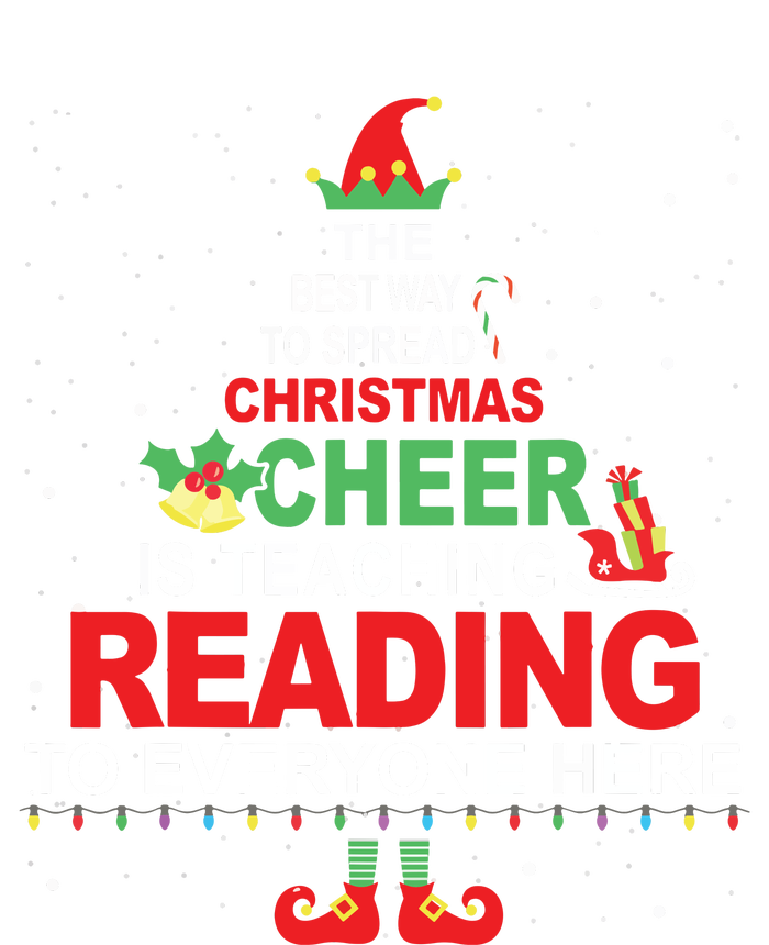 Reading Teacher Christmas Shirts Elf Christmas Cheer Tall Sweatshirt